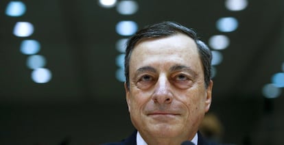 Mario Draghi (BCE), en el Parlamento Europeo.