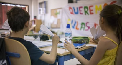 Alumnos de un colegio de Sevilla.