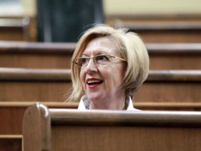 La presidente de UPyD, Rosa D&iacute;ez, en el Congreso. 