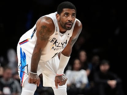 Kyrie Irving durante el partido de los Brooklyn Nets ante los New York Knicks el pasado mes de enero.