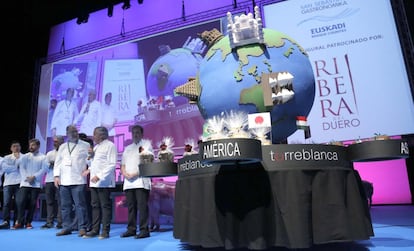 Un gran mapamundi ha presidido las actividades organizadas por San Sebastián Gastronomika.