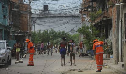 Imagem de arquivo da favela de Manguinhos, em 2014.