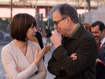 Los ministros Joan Subirats y Diana Morant, en enero de 2021, durante un acto en Barcelona.
