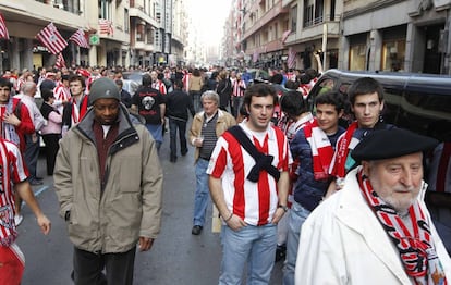 Aficionados del athletic en Pozas.