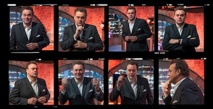 El periodista deportivo David Faitelson en el plató televisivo.