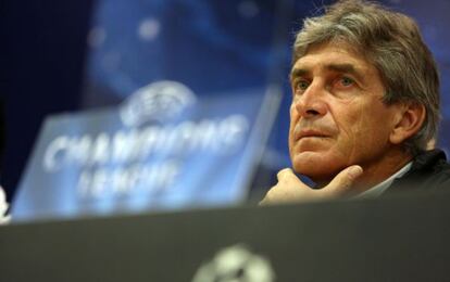 Pellegrini, durante una rueda de prensa