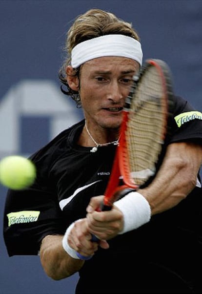 Ferrero, durante el partido ante Clement.