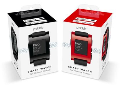 Versión comercial del reloj Pebble.