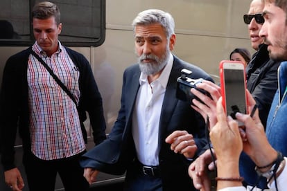 Clooney, en un rodaje en España.