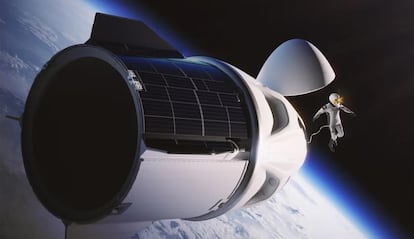 Imagen de la caminata espacial de Polaris Dawn de la compañía SpaceX