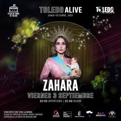 Cartel promocional del concierto de Zahara en Toledo.