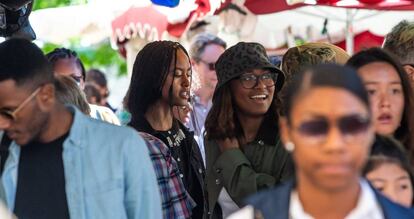 Malia y Sasha Obama, en Avignon el pasado verano