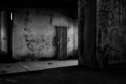 This empty office building was divided up and inhabited by dozens of destitute Lisbon citizens. 