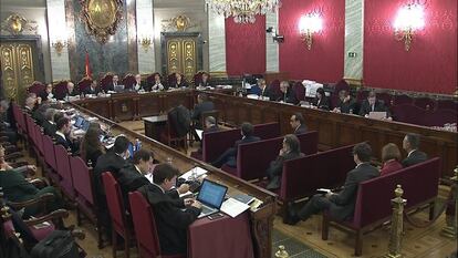 Judici als líders independentistes celebrat al Tribunal Suprem.