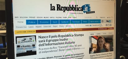 Captura de pantalla del diario &#039;la Repubblica&#039;.