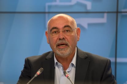 José Antonio Pastor, en el Parlamento vasco.