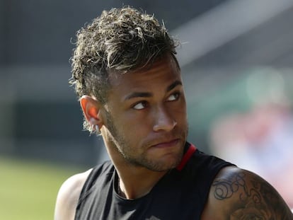 Neymar, en la Ciudad Deportiva Joan Gamper. 