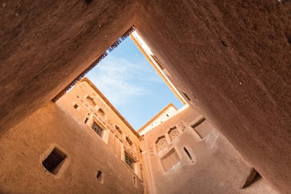 Un patio en Uarzazat (Marruecos).