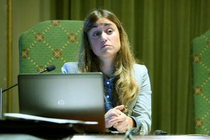 Garbiñe Molinuevo, durante su intervención en las jornadas de Movilidad.