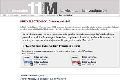 &bull; ELPAIS.es: Libros electrnicos

http://www.elpais.es/comunes/2005/11m/07_libro/libro.html

MENCI?N