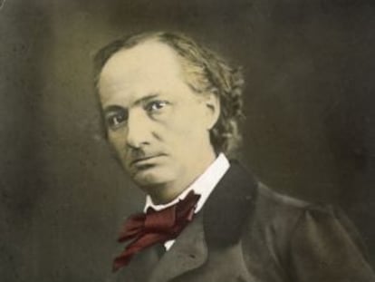 Retrato coloreado de Baudelaire realizado por F&eacute;lix Nadar en 1860.