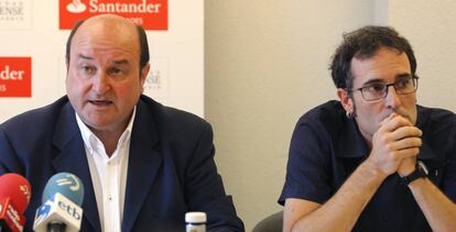 El presidente del PNV, Andoni Ortuzar, este martes, en San Lorenzo de El Escorial.