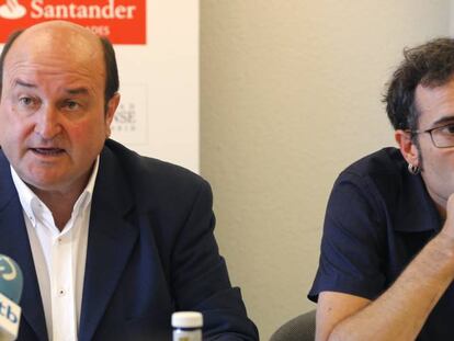 El presidente del PNV, Andoni Ortuzar, este martes, en San Lorenzo de El Escorial. 