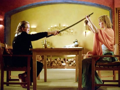 Una Thurman, La Novia, tenía como única meta en la vida matar a Bill (David Carradine) en 'Kill Bill', crónica de una rivalidad sangrienta que 15 años después de su estreno se ha convertido ya en un clásico contemporáneo.