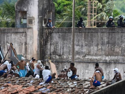 Motín, el año pasado en la cárcel de Alcaçuz, en el estado Rio Grande do Norte (Brasil).