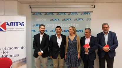 Responsables de UPTA con los últimos directores generales de autónomos.