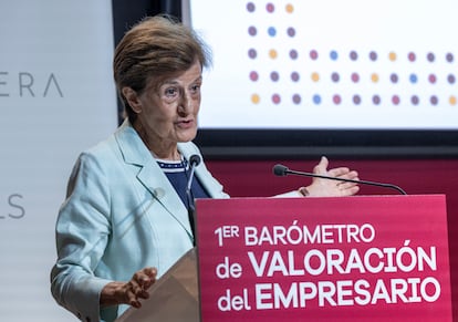 Adela Cortina, durante su intervención. 