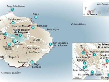 24 horas en La Gomera, el mapa