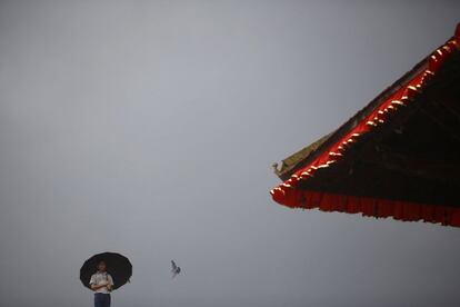 Un niño en Katmandu Valley, donde se celebra el festival anual de Indra Jatra, que marca el fin de la temporada del monzón.