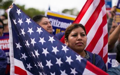 Protesta a favor de la reforma migratoria en Washington.