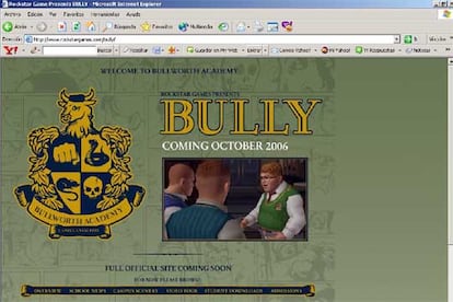 Presentación del videojuego <i>Bully</i> en Internet.