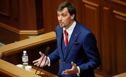 Oleksiy Honcharuk, en el Parlamento ucranio, en agosto de 2019.