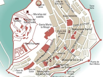 24 horas en Morella, el mapa