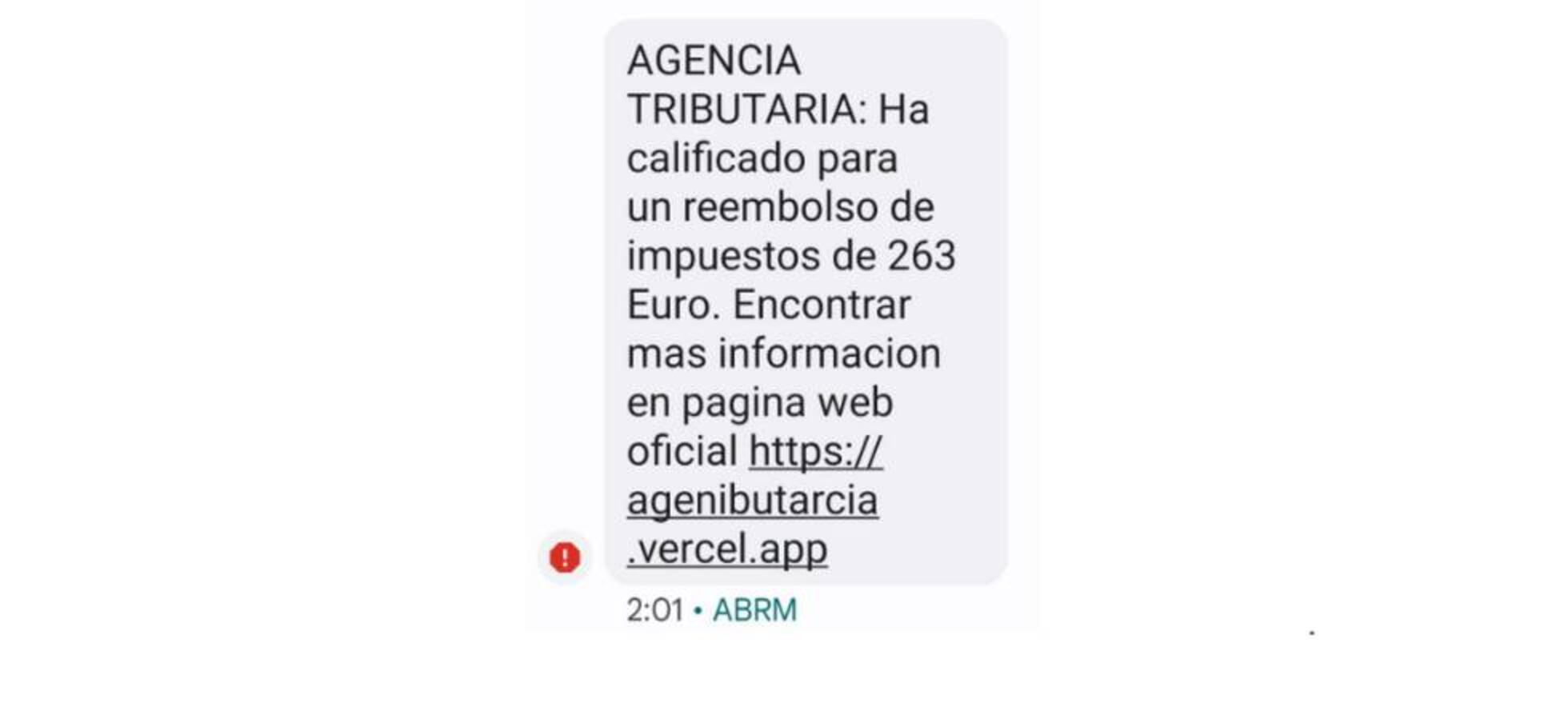 Cuidado si recibes este SMS de la Agencia Tributaria: es una estafa ...