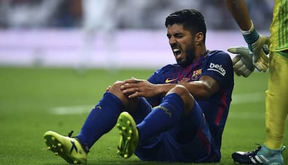 Luis Su&aacute;rez, en el Bernab&eacute;u. 