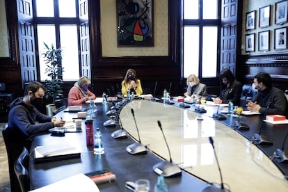 La reunión de la Mesa del Parlament, este lunes