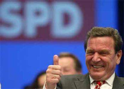 Gerhard Schröder, durante el Congreso del SPD alemán.