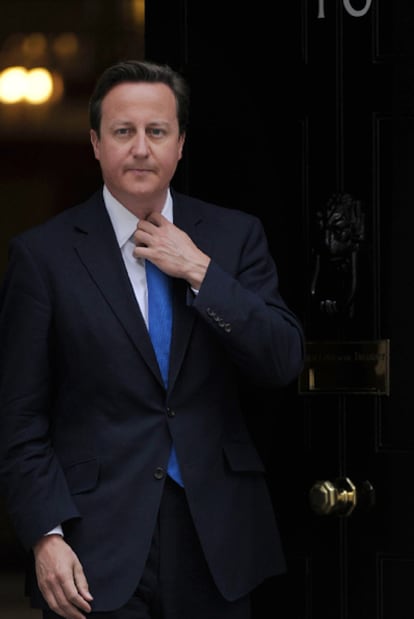 El primer ministro David Cameron, ayer en Londres.