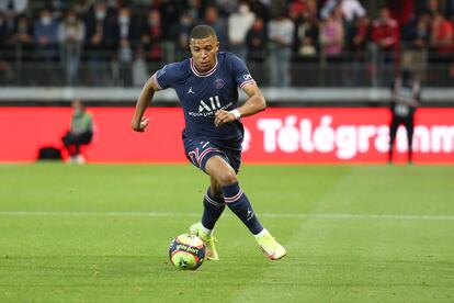Kylian Mbappé, este pasado fin de semana durante el Brest-PSG.