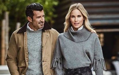 Luis Figo y Helen Svedin.