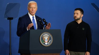 Joe Biden y Volodímir Zelenski