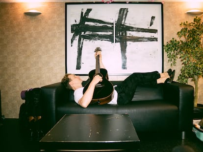 Buck Meek, guitarist of the group Big Thief, photographed in the La Riviera concert hall in Madrid.