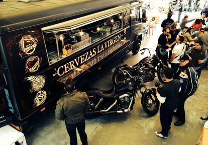 Puesto de comida ambulante de La Virgen, en Las Rozas (Madrid).