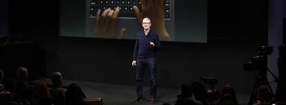 El consejero delegado de Apple, Tim Cook, durante una presentación.