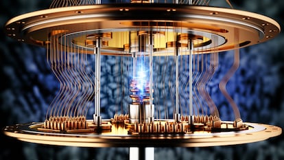 Illustration of a working quantum computer.