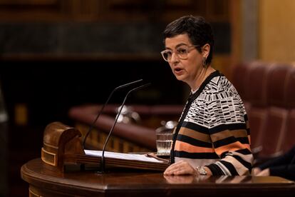 Arancha González Laya defiende el tratado de Gibraltar en el pleno del Congreso.